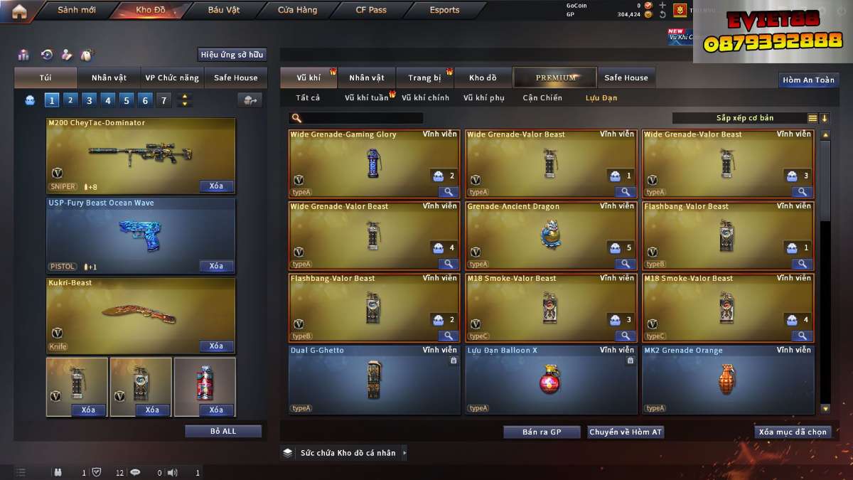 shop acc cf uy tin gia re